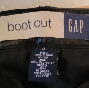 Gap black leather pants size 0